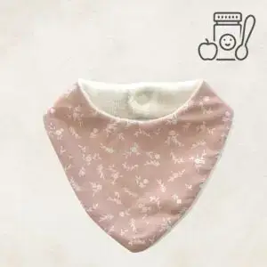 bavoir bandana rose