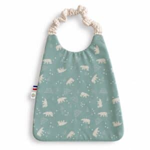 Bavoir élastique bébé motif Ours fabriqué en France