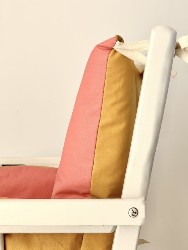 coussin de chaise haute bicolore marsala