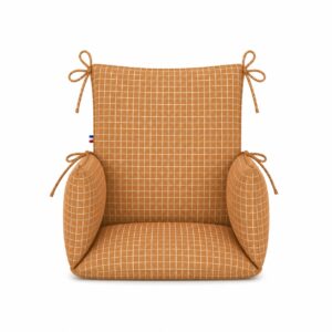 Coussin universel pour chaise haute 24 Coussin de chaise haute universel bébé motif Cassonade présenté de face.