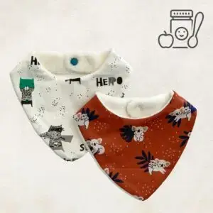 Duo bavoirs bandanas super héro