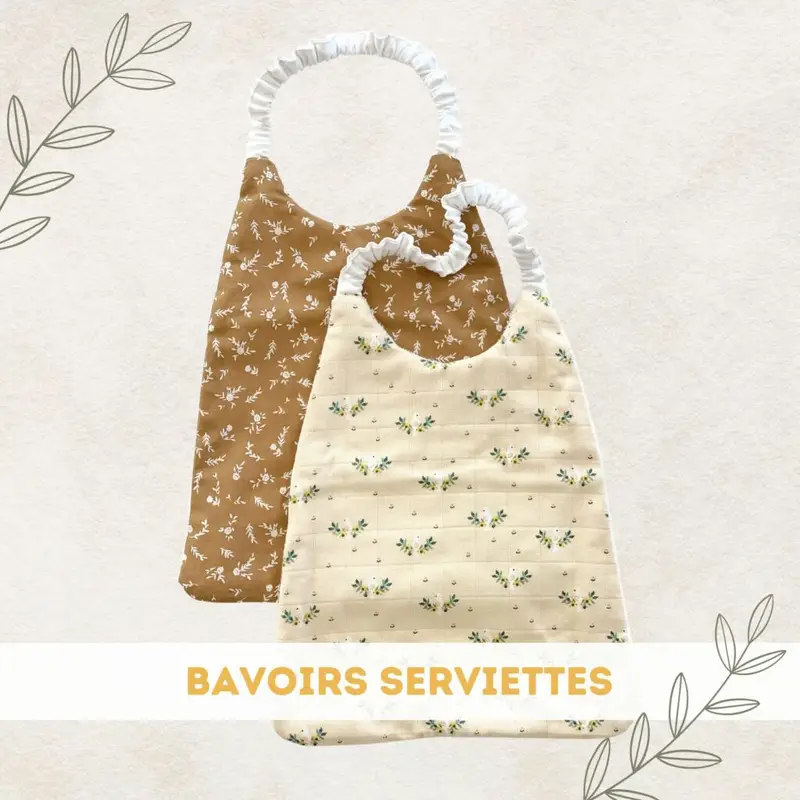duo de bavoirs serviettes