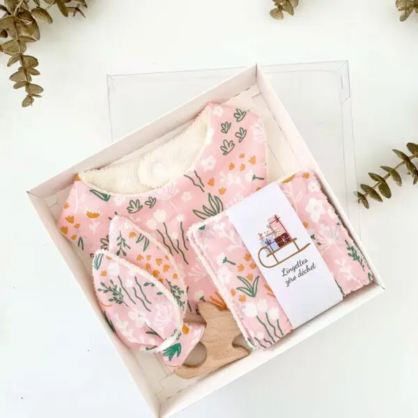 Coffre cadeau naissance Fleur