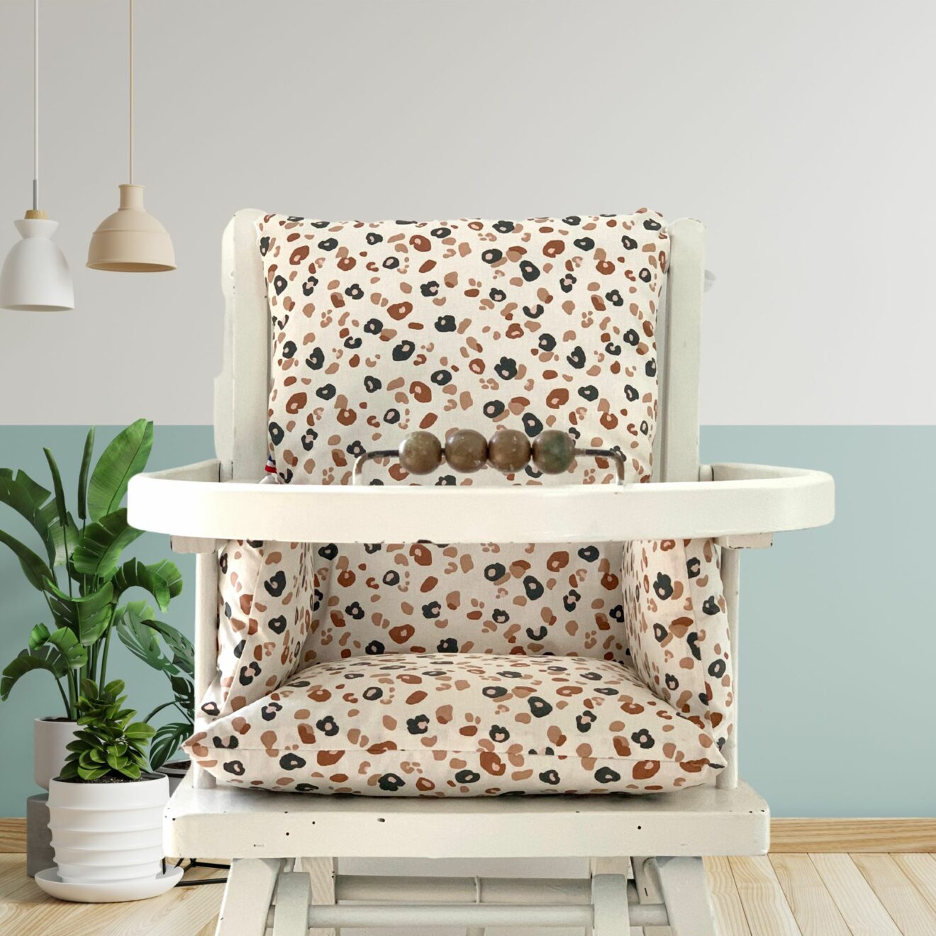 Coussin Chaise Haute Bois Ancienne