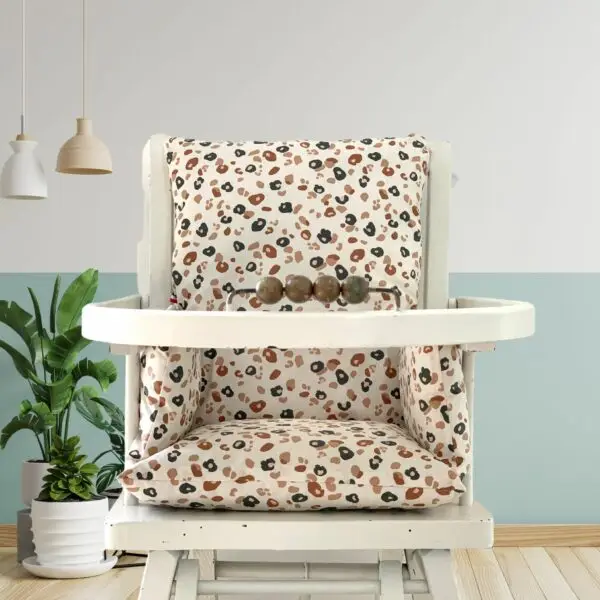 Coussin chaise haute Léopard