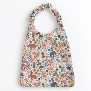 Elastic Baby Bib with Jungle Print, Made in France