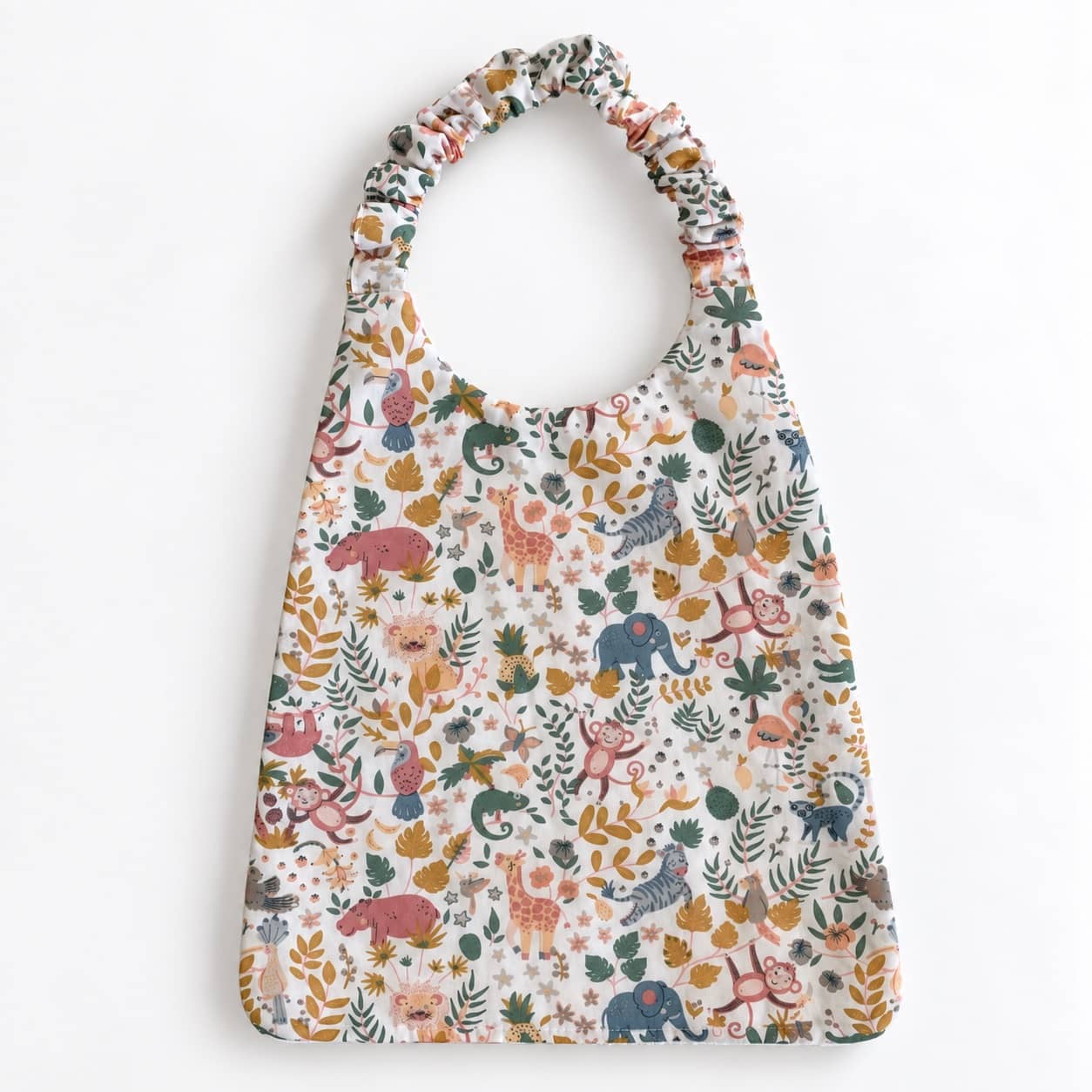 Bavoir serviette Savane 1 Bavoir élastique bébé motif Jungle fabriqué en France