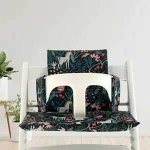 Coussin Black Licorne pour chaise haute Tripp Trapp