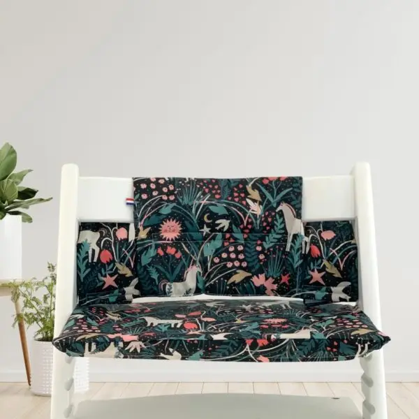 Coussin Black Licorne pour chaise haute Tripp Trapp