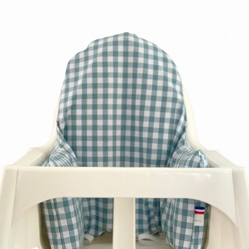 Coussin pour chaise haute Ikea - Vichy bleu 3 coussin pour chaise haute Ikea Vichy bleu