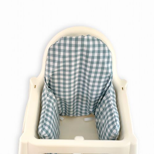 Coussin pour chaise haute Ikea - Vichy bleu 5 Housse Vichy bleu pour chaise haute Antilop