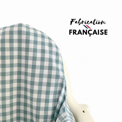 Coussin pour chaise haute Ikea - Vichy bleu 4 Coussin chaise haute Vichy bleu Ikea