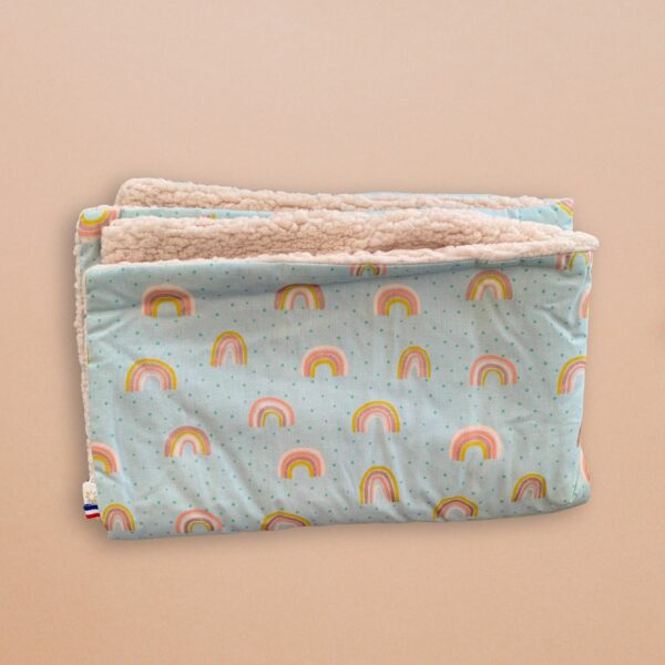 couverture en sherpa pour bébé motif rainbowæ©