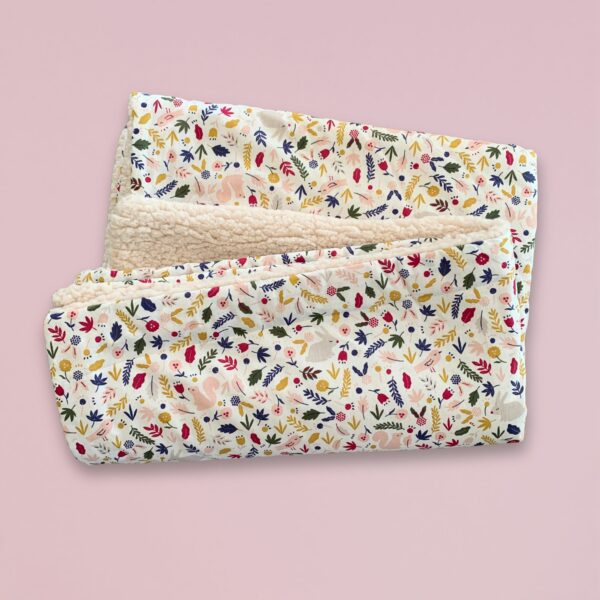 couverture pour bébé en sherpa - modèle Lapins