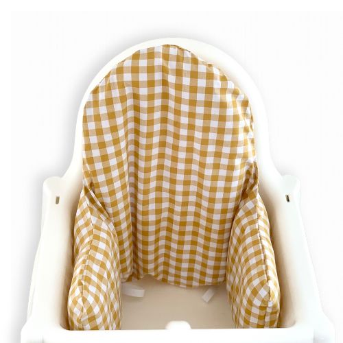 Réducteur pour chaise haute IKEA – Motif Vichy Curry 5 réducteur pour chaise haute Ikea made in France