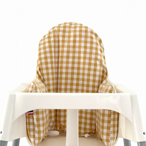 Réducteur pour chaise haute IKEA – Motif Vichy Curry 3 réducteur pour chaise haute Ikea modèle Antilop made in France