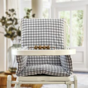 Réducteur de chaise haute Vichy gris