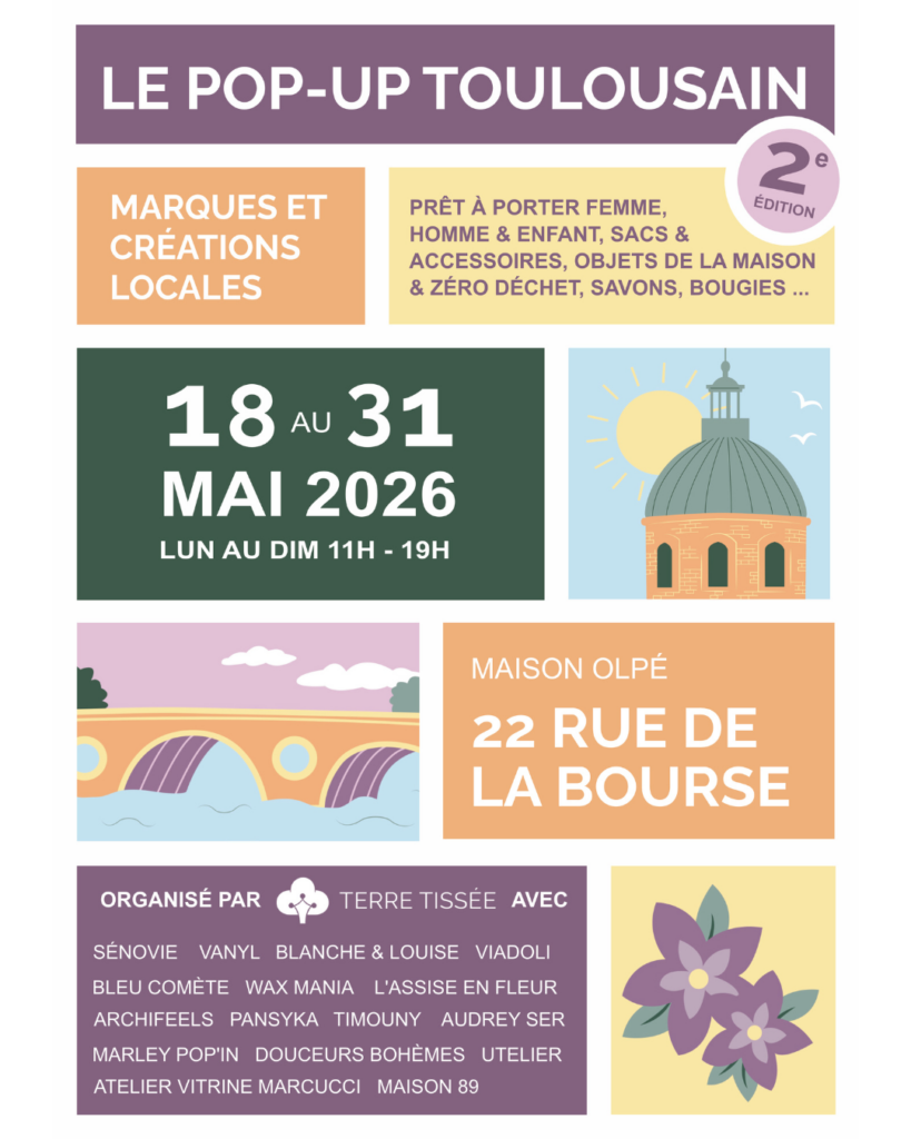 affiche de la boutique éphémère de créateurs toulousains