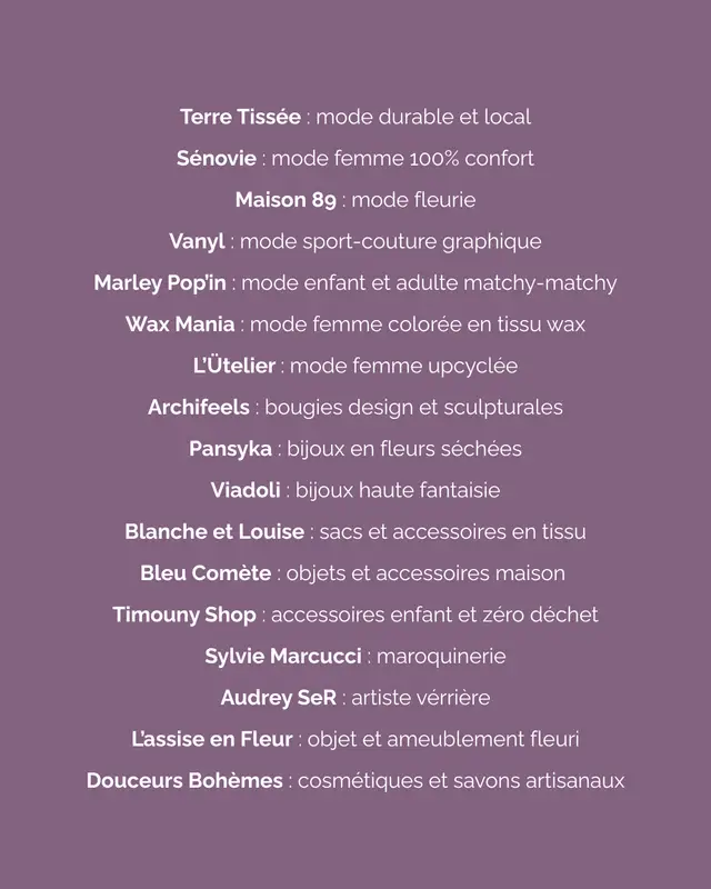 Le Pop-Up Toulousain : 17 créatrices locales réunies au cœur de Toulouse jusqu’au 31 mai 12 liste des 17 créateurs présents à la boutique éphémère de Toulouse