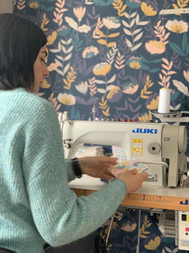 couture de lingettes lavables de la marque Timouny